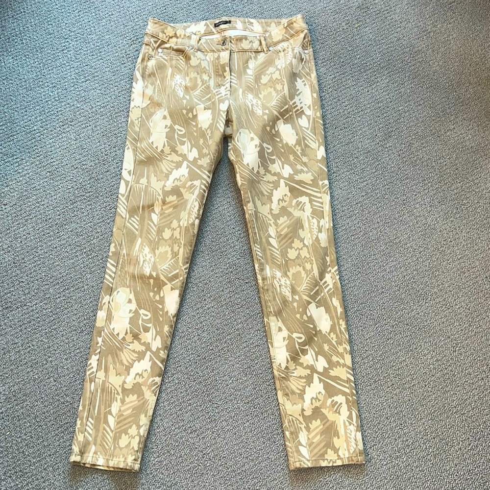 J. McLaughlin Stretchy Tan Patterned Pants